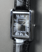 Cartier Tank rectangular case with a Roman numeral dial