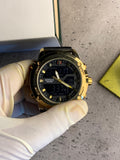 Digital and Analog Black Straps Golden Dail Watch AS-03