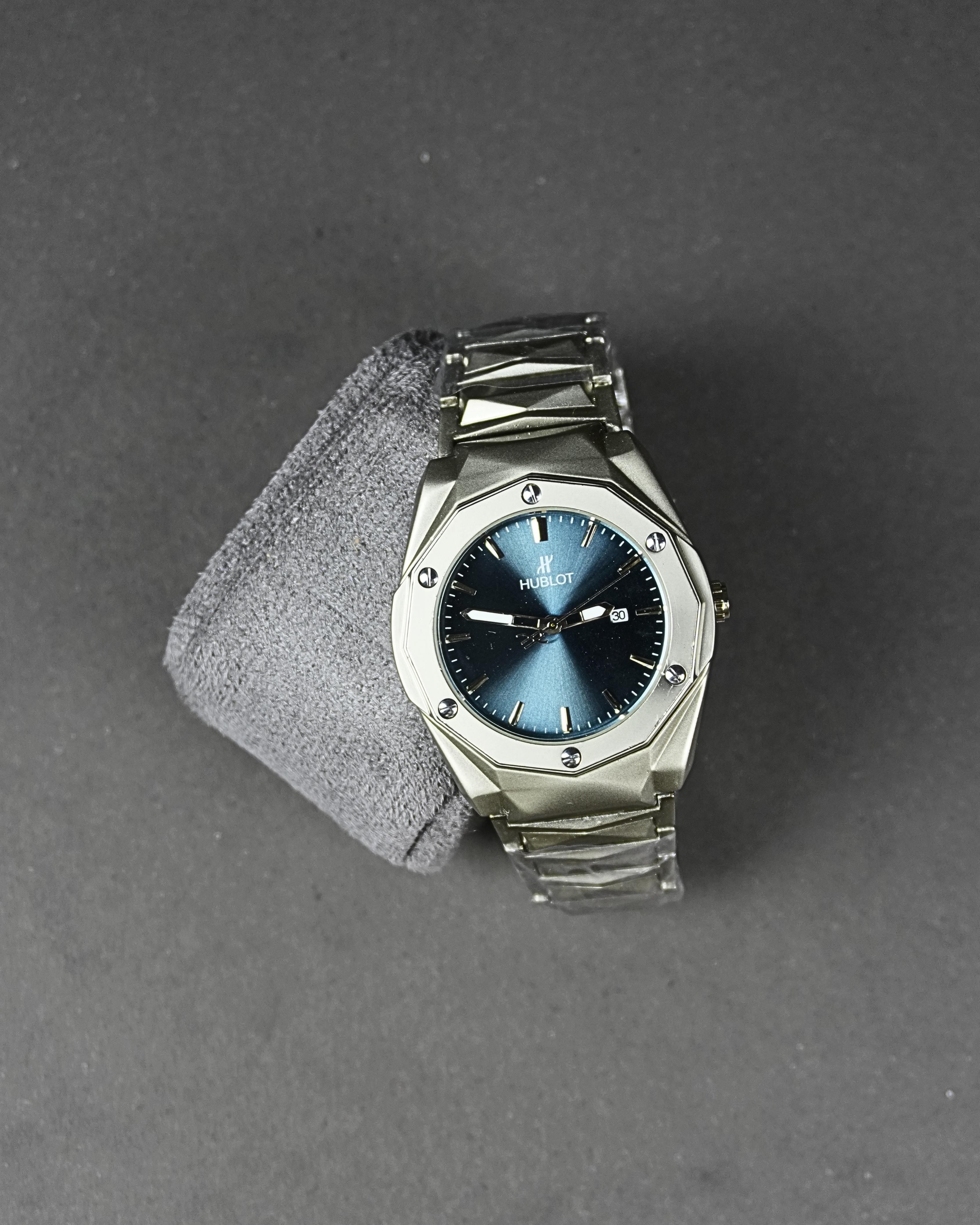 Hublot Silver With Black Dail Datejust Watch