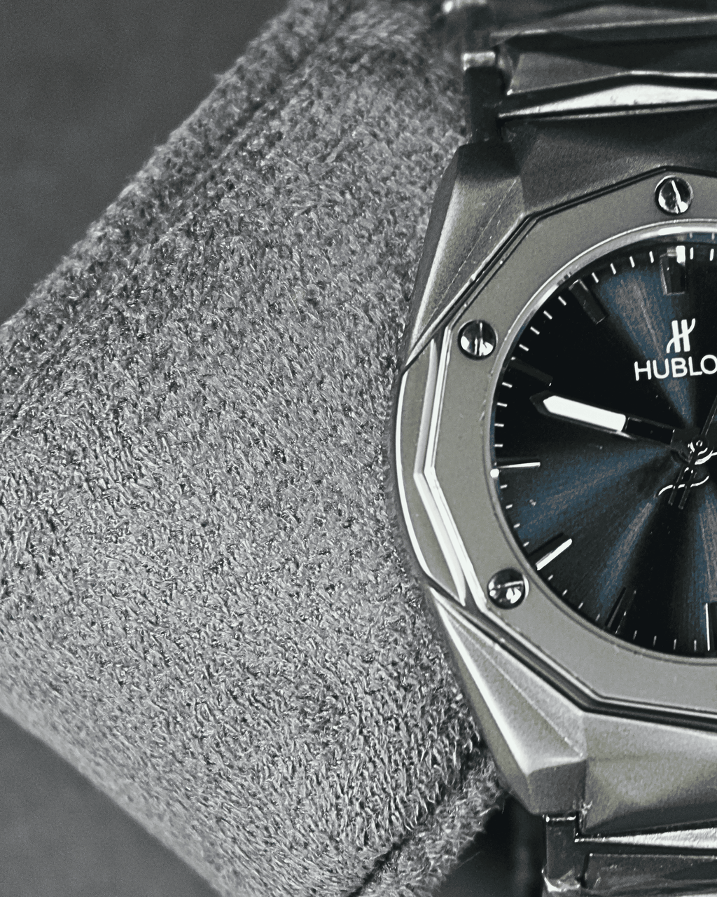 Hublot Silver With Black Dail Datejust Watch