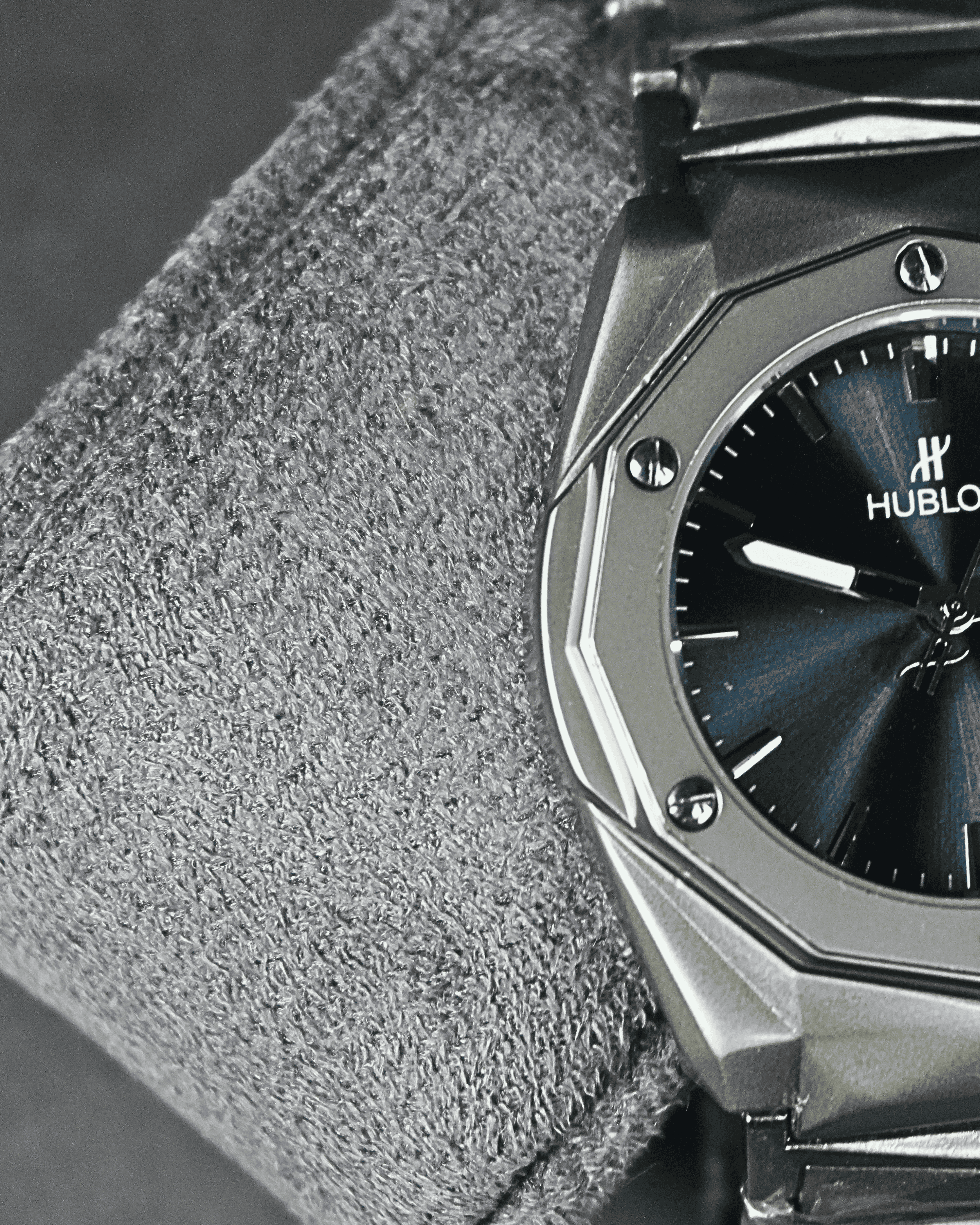 Hublot Silver With Black Dail Datejust Watch