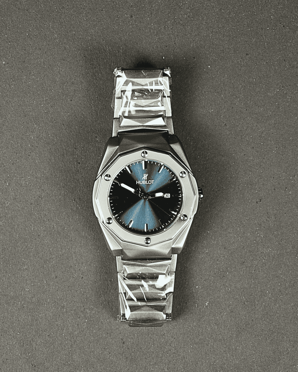 Hublot Silver With Black Dail Datejust Watch