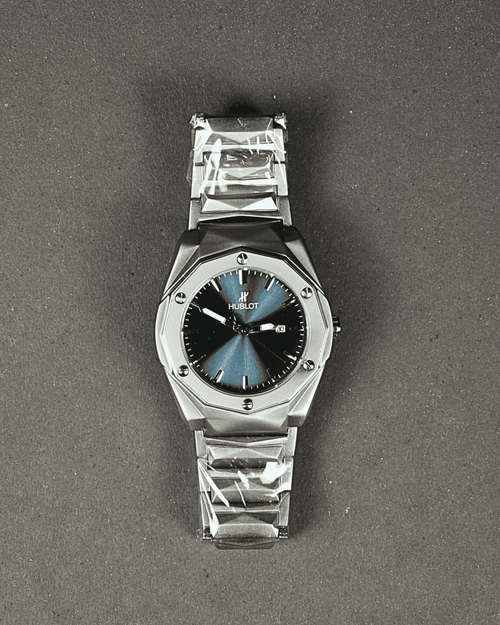 Hublot Silver With Black Dail Datejust Watch