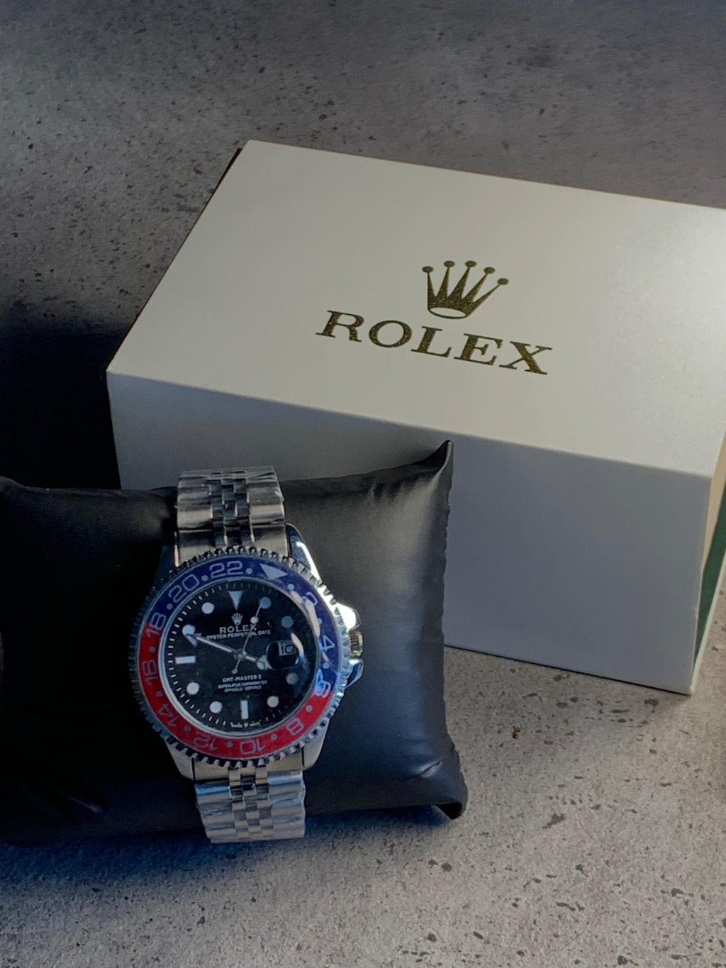 Rolex Datejust Watch with Red & Blue Rotatable Bezel Rl-01