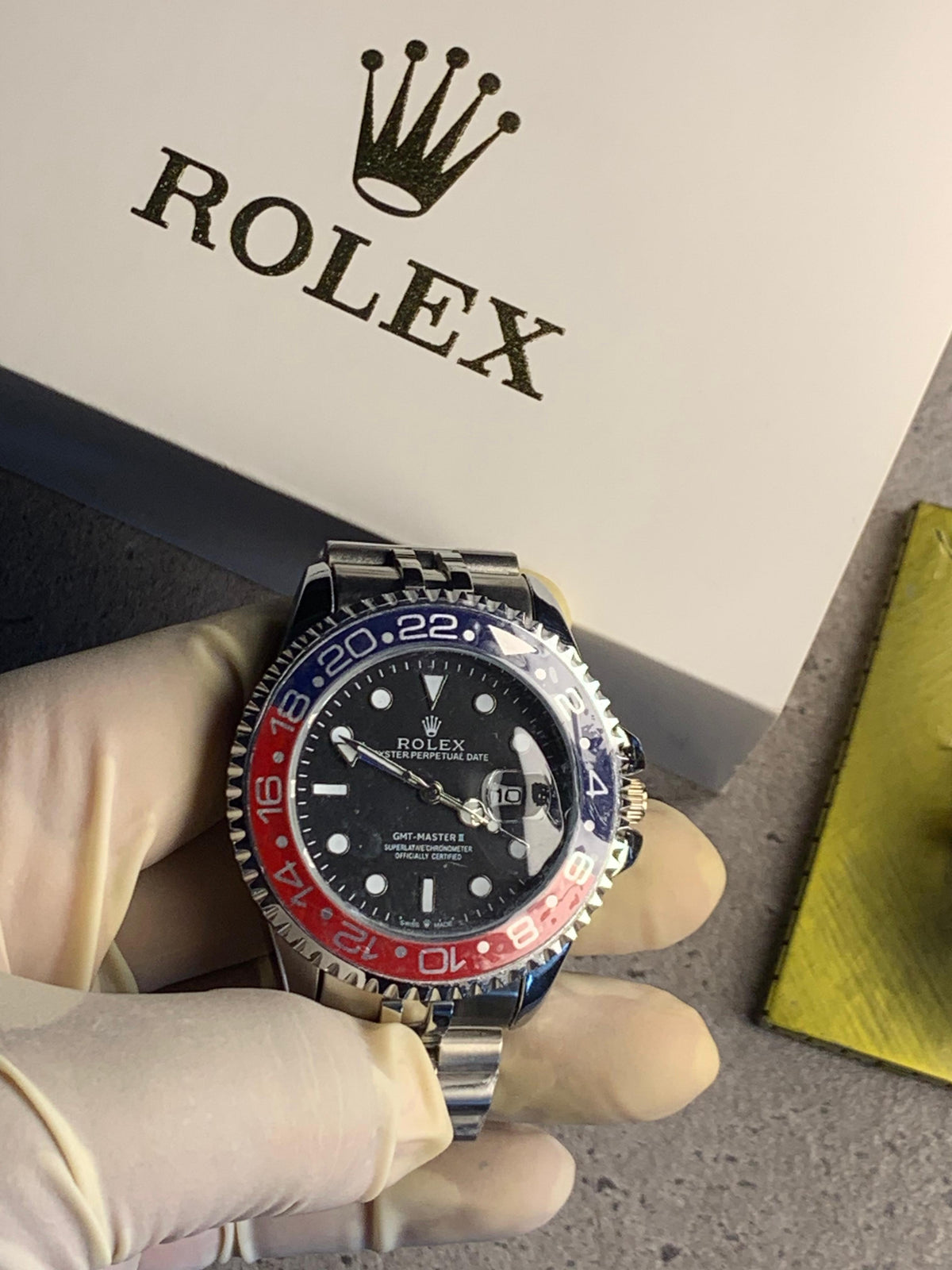 Rolex Datejust Watch with Red & Blue Rotatable Bezel Rl-01