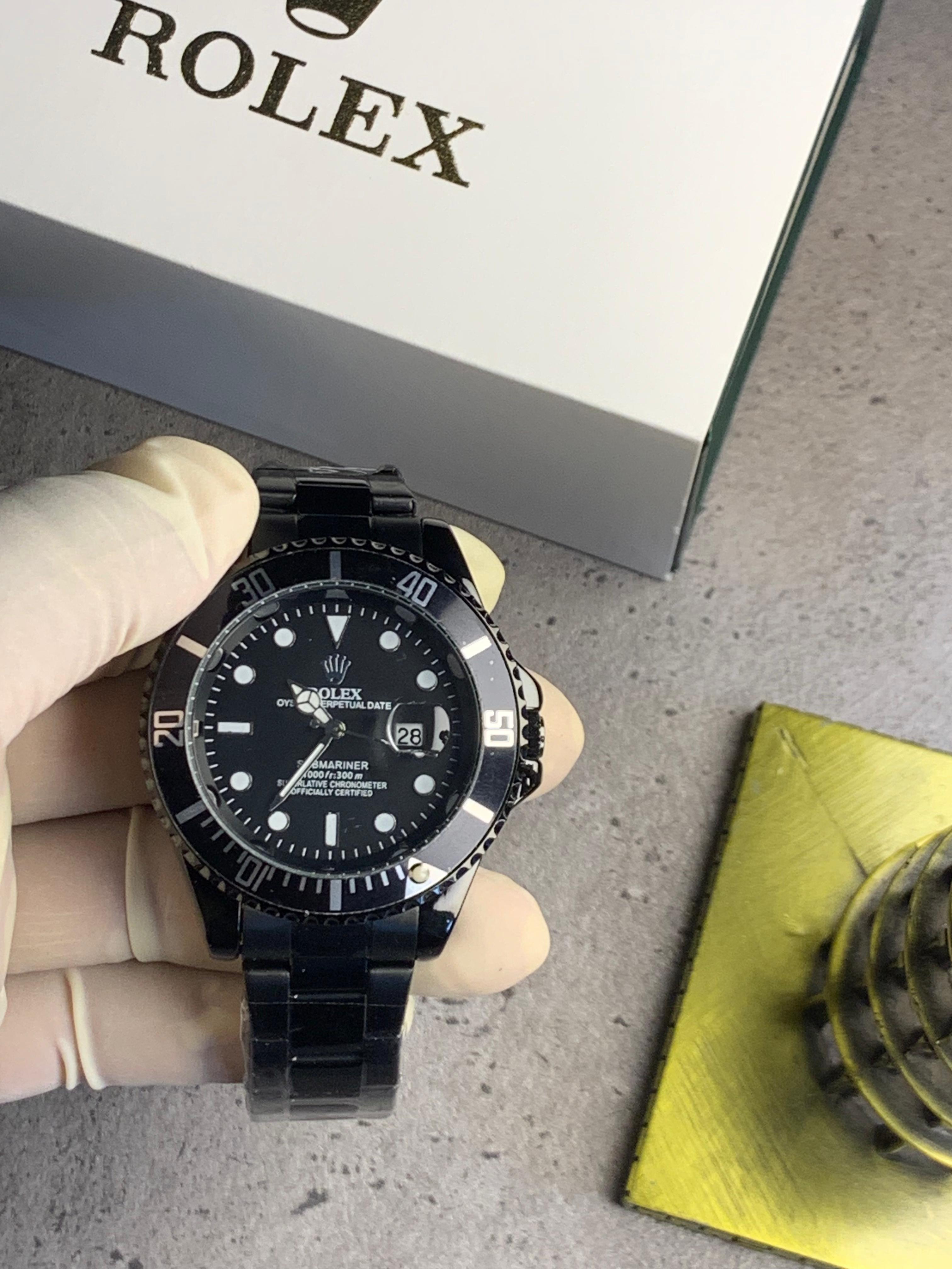 Rolex Full Black Stainless Steel Watch Rl-03
