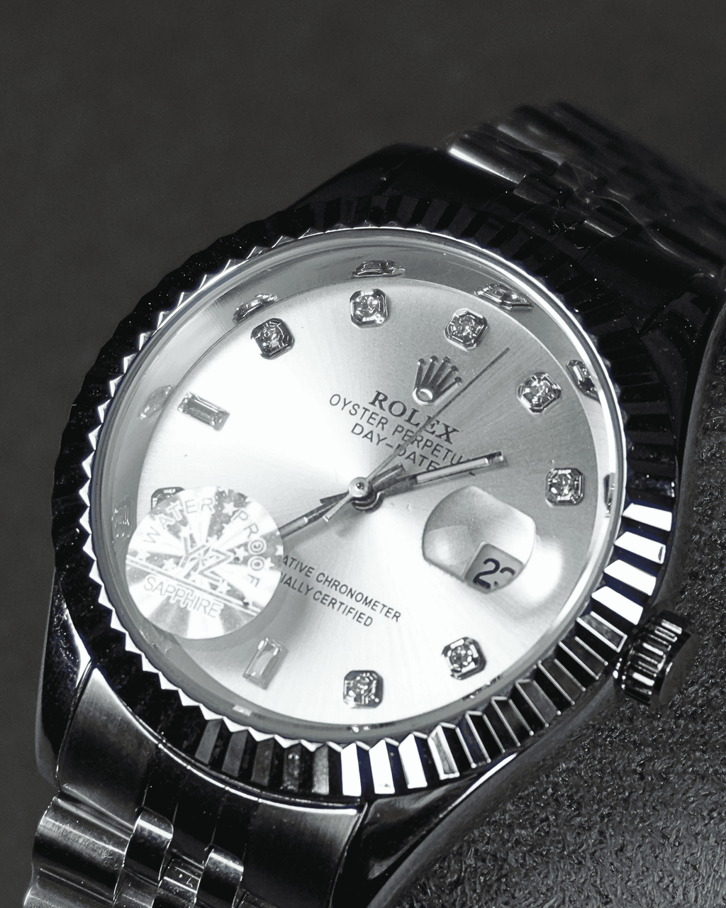 Rolex Watch Date Working White Dial Rl-15