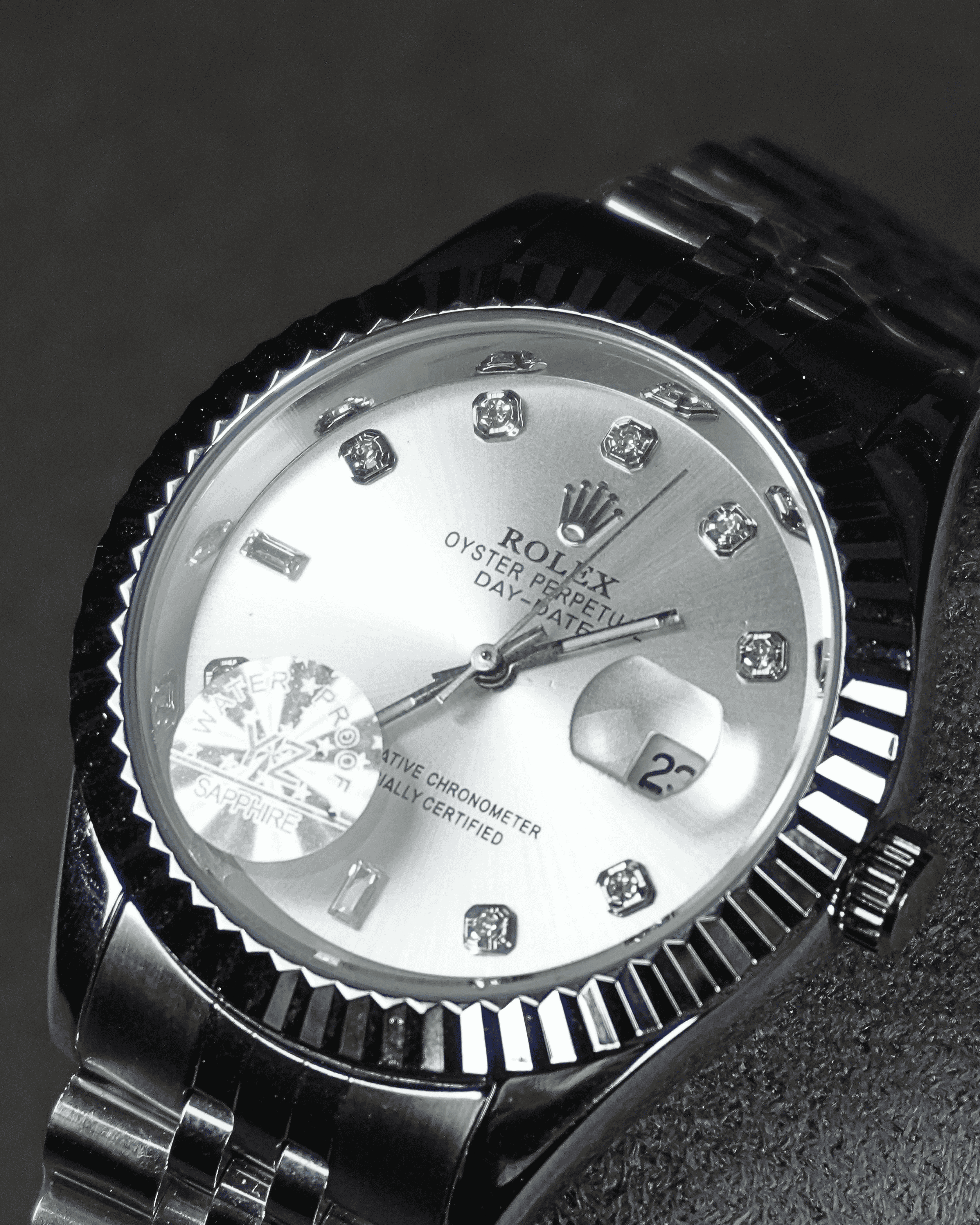Rolex Watch Date Working White Dial Rl-15