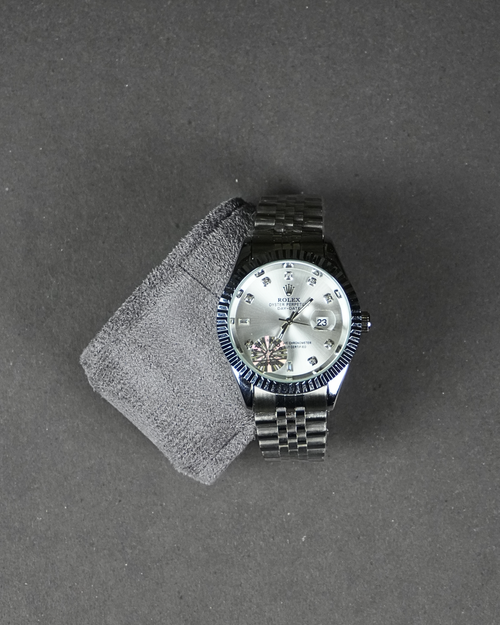 Rolex Watch Date Working White Dial Rl-15