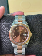 Rolex Date Working Black Dail Watch with Taj Lock Rl-14