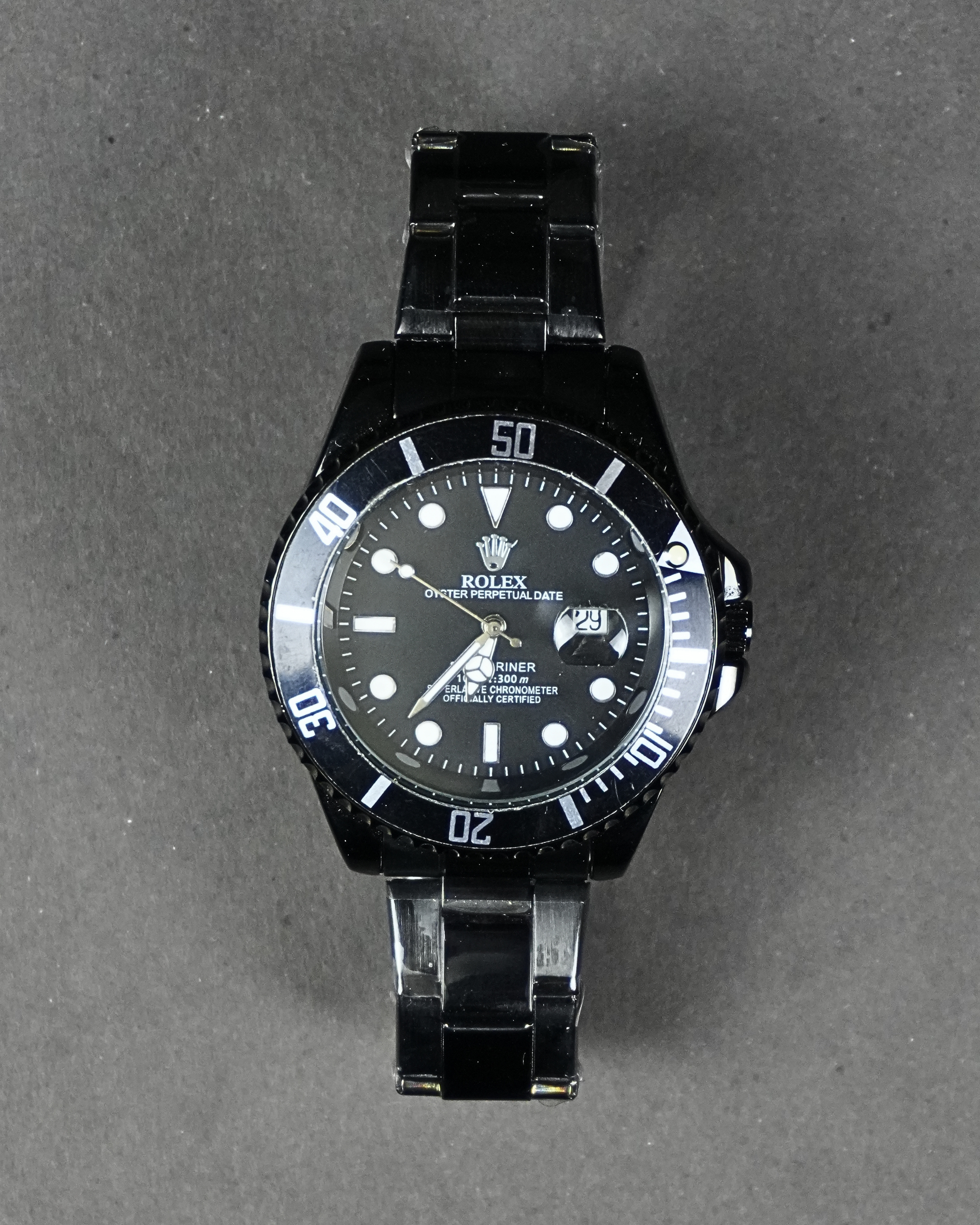 Rolex Full Black Stainless Steel Watch Rl-03