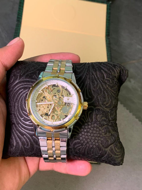 Rolex Automatic skeleton Dial Watch Rl-10