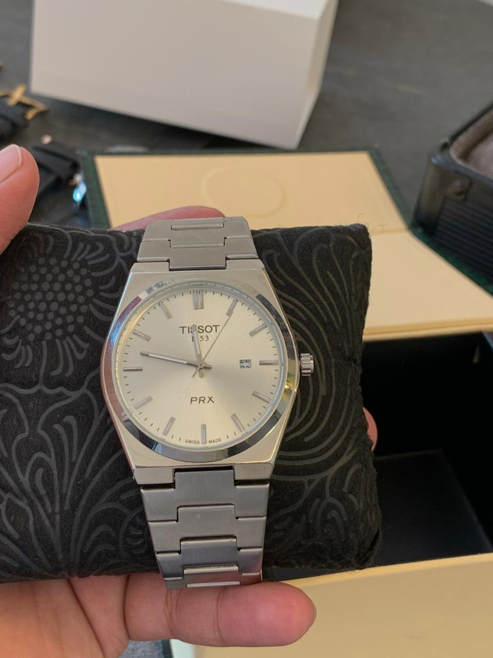 Tissot PRX Powermatic 80 and silver stainless steel bracelet Semi Automatic